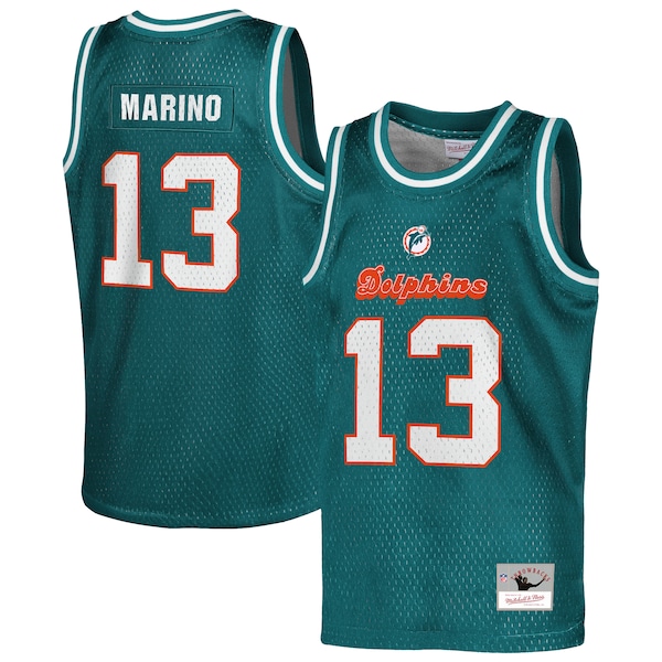 Dan Marino Miami Dolphins  Youth Retired Player NFL Basketball Fashion Jersey - Aqua