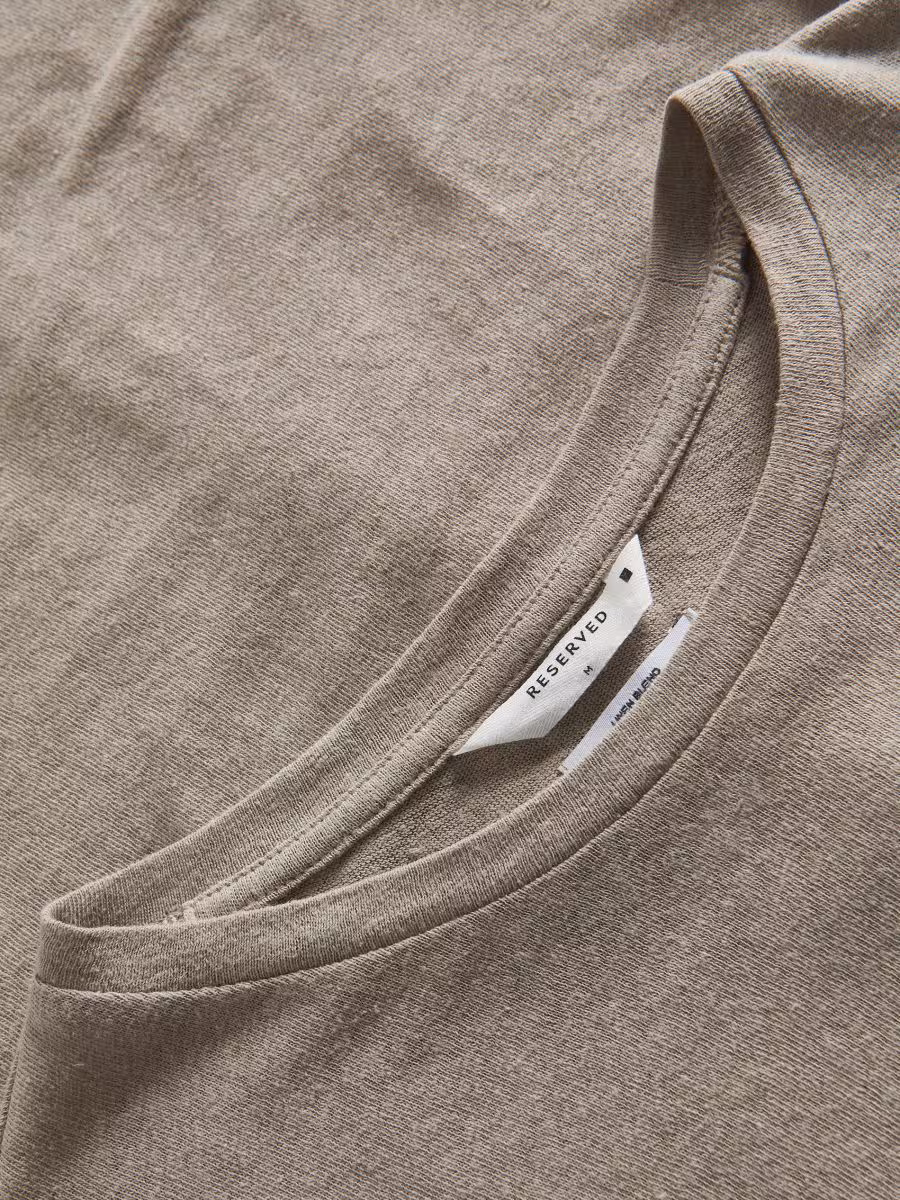 Regular Fit T-Shirt With Linen Blend