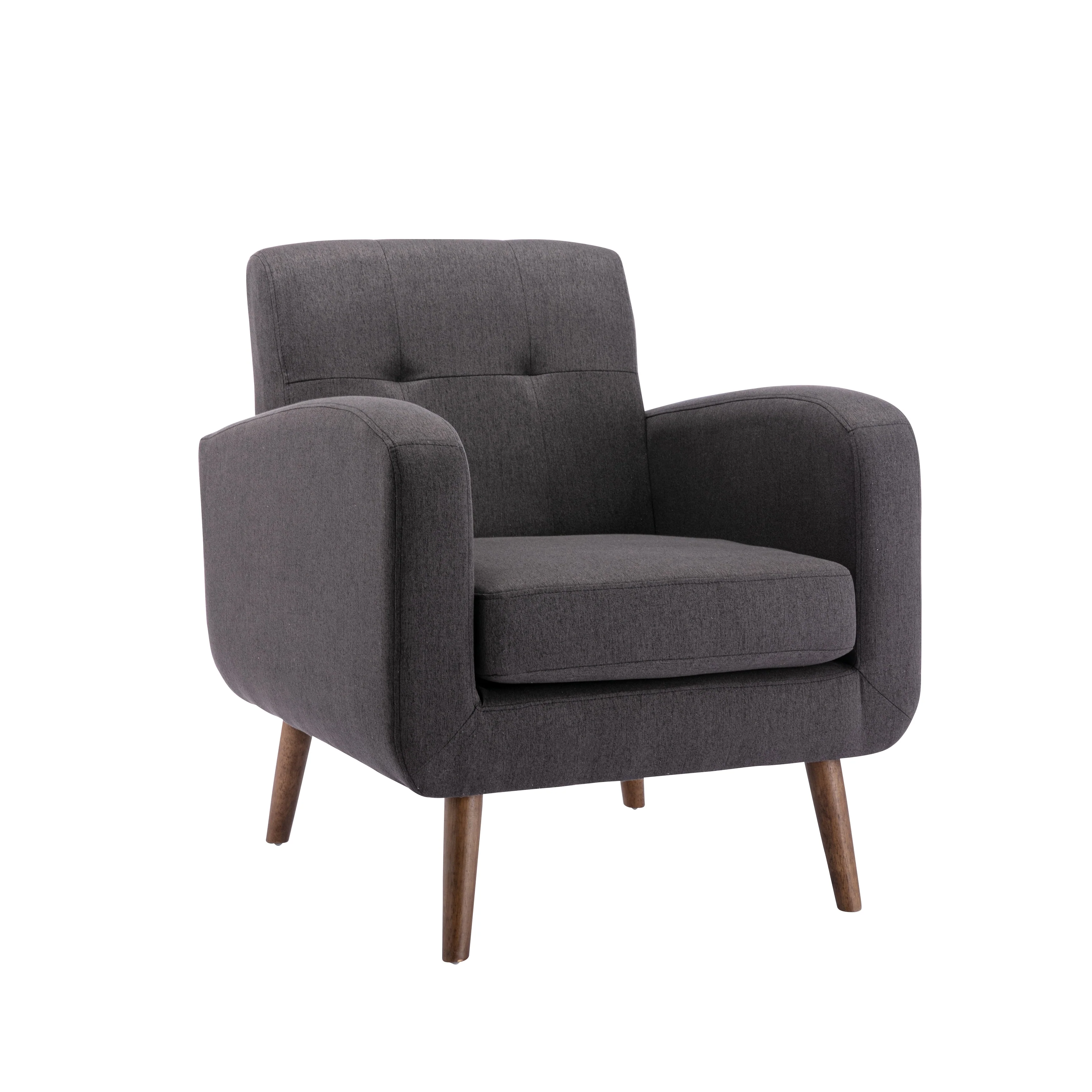 Porthos Home Suri Accent Chair, Fabric or PU Upholstery, Rubberwood Legs