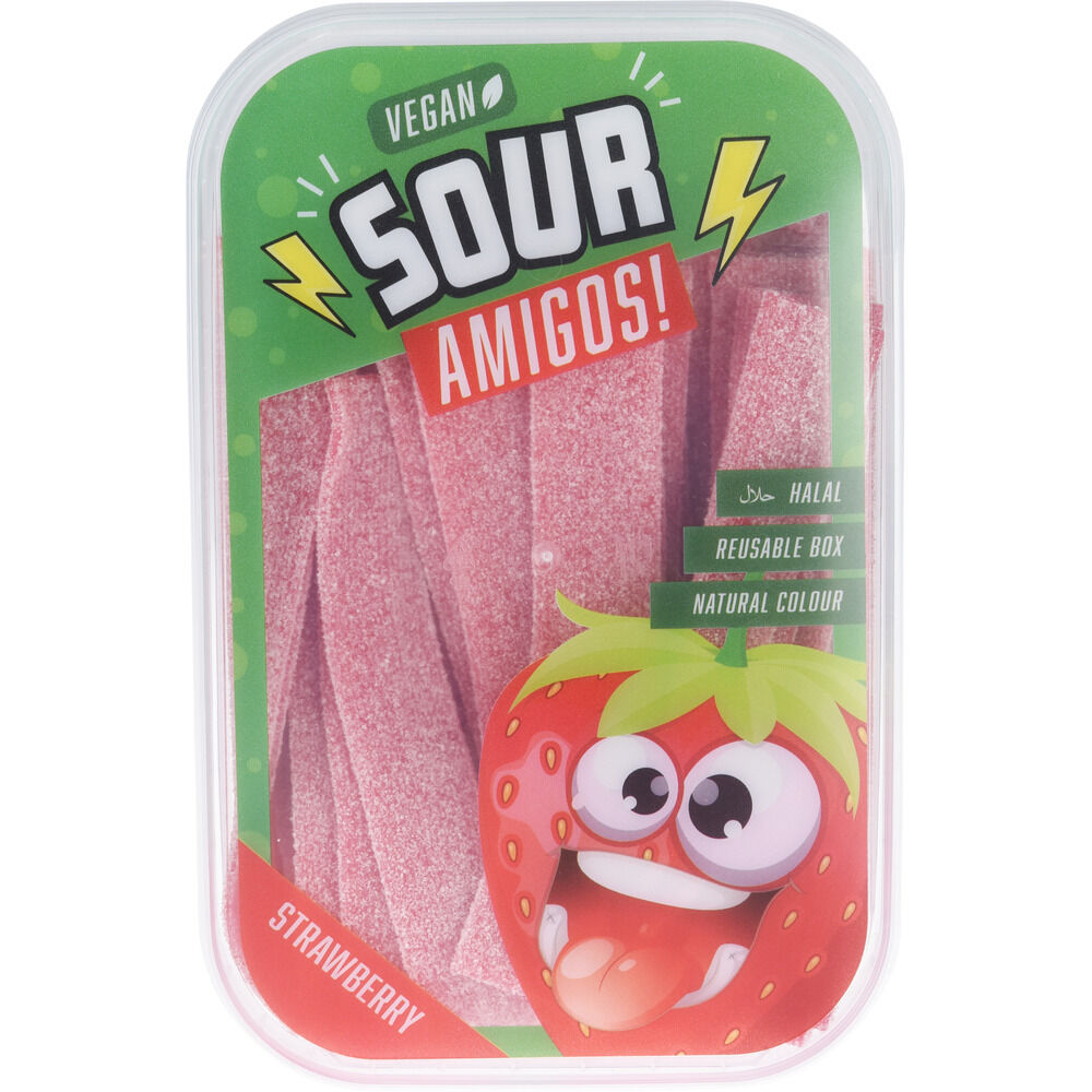 Bonbon acidulé halal et vegan go&ucirc;t fraise 310g