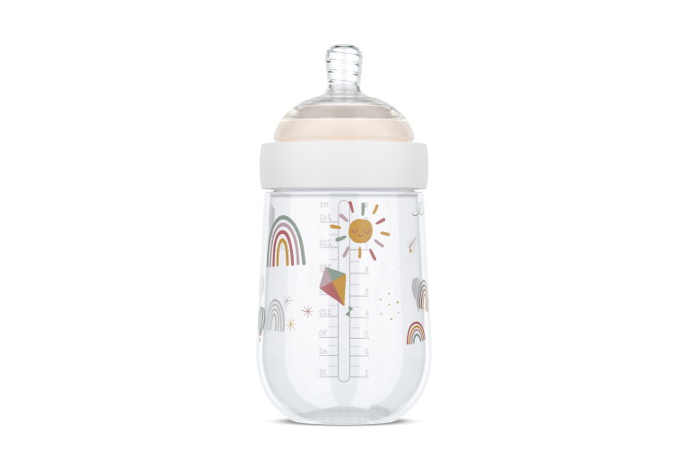 babyfles mio 240 ml - sunshine & rainbow