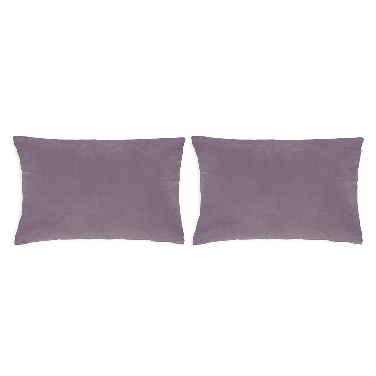VELVET30 - Lot de 2 housses de coussin en velour  lavande 30x50 cm