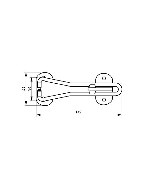 Entrebailleur pour porte d'entrée, taquet d'arrêt, 142mm, blanc - THIRARD