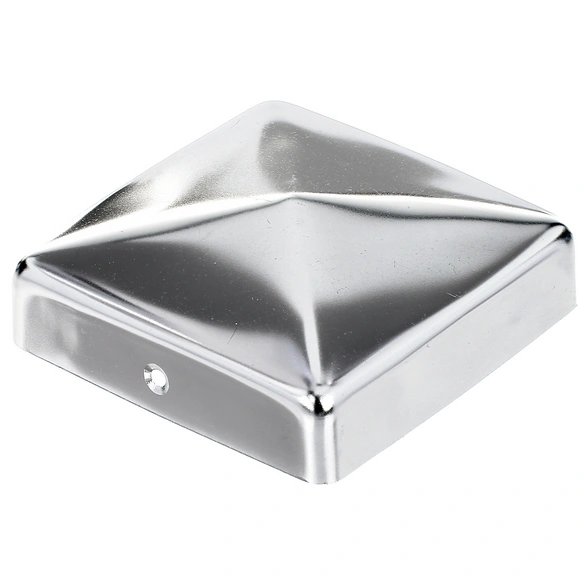 Pfostenkappe, Edelstahl, 90x90 mm, flache Form