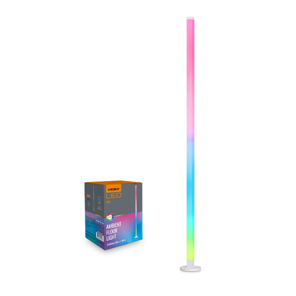 Lampa podłogowa RGBWbiała LED 1x10W Odmiany bieli i kolorów 250lm Videx