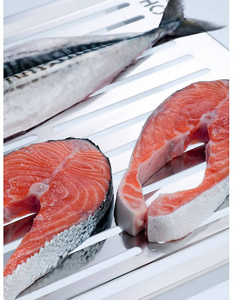 Grande grille de barbecue en acier inoxydable, pour poissons et légumes, ABRASAME
