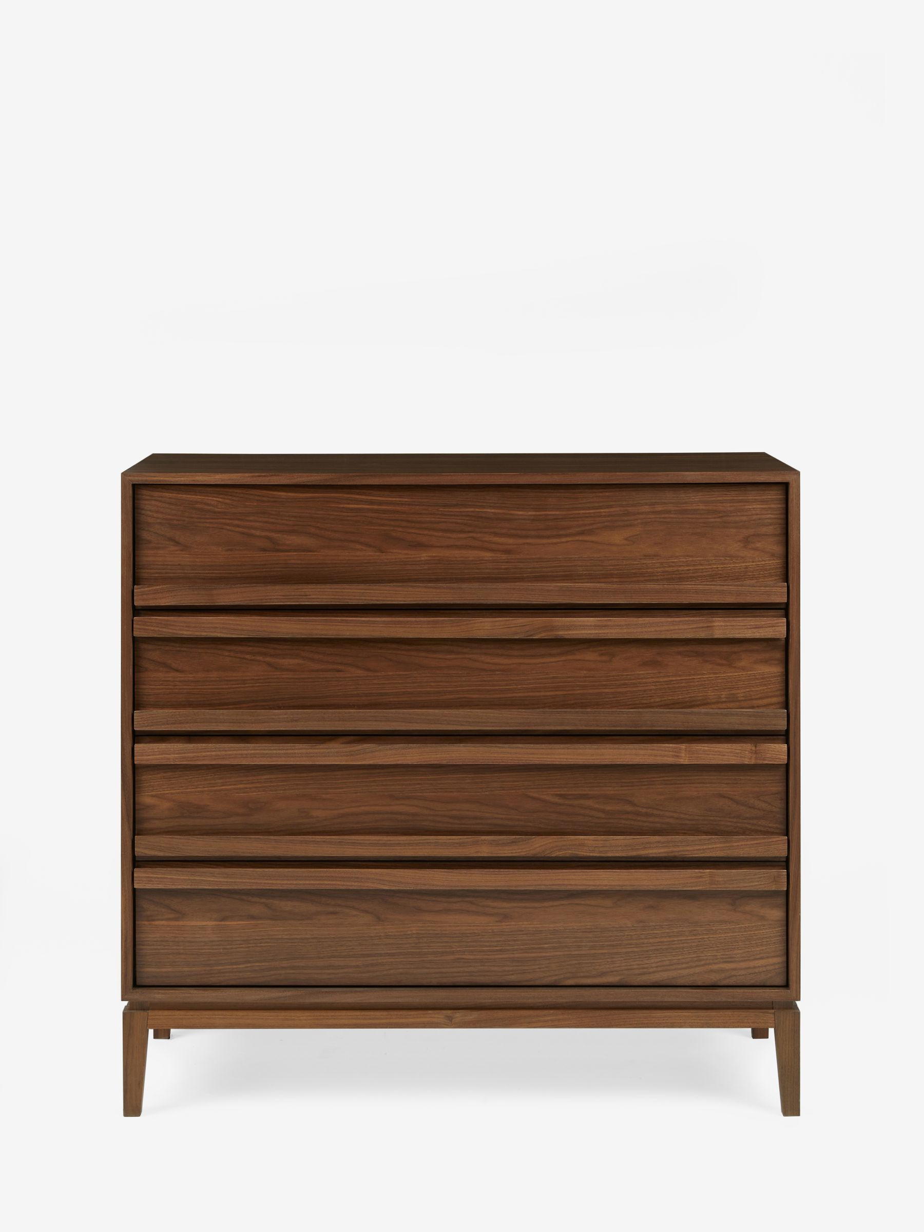 Brown 4 Drawer Belgrave Walnut Chest of Drawers