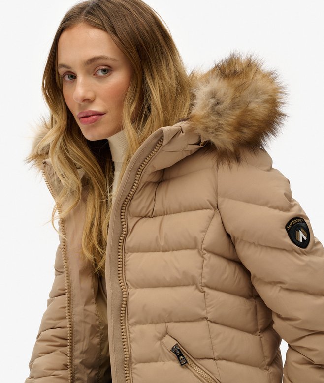 Fuji Faux Fur Hooded Longline