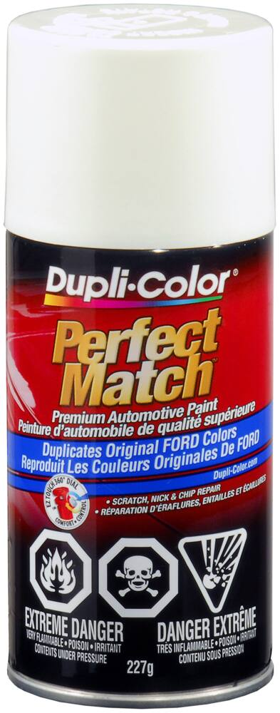 Dupli-Color Perfect Match Premium Acrylic Lacquer Automotive Aerosol Spray Paint, Performance White (WB, WP, WT, YA), 227-g