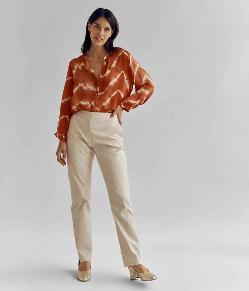Pantalon ajusté en Jacquard POLBY/83178/010