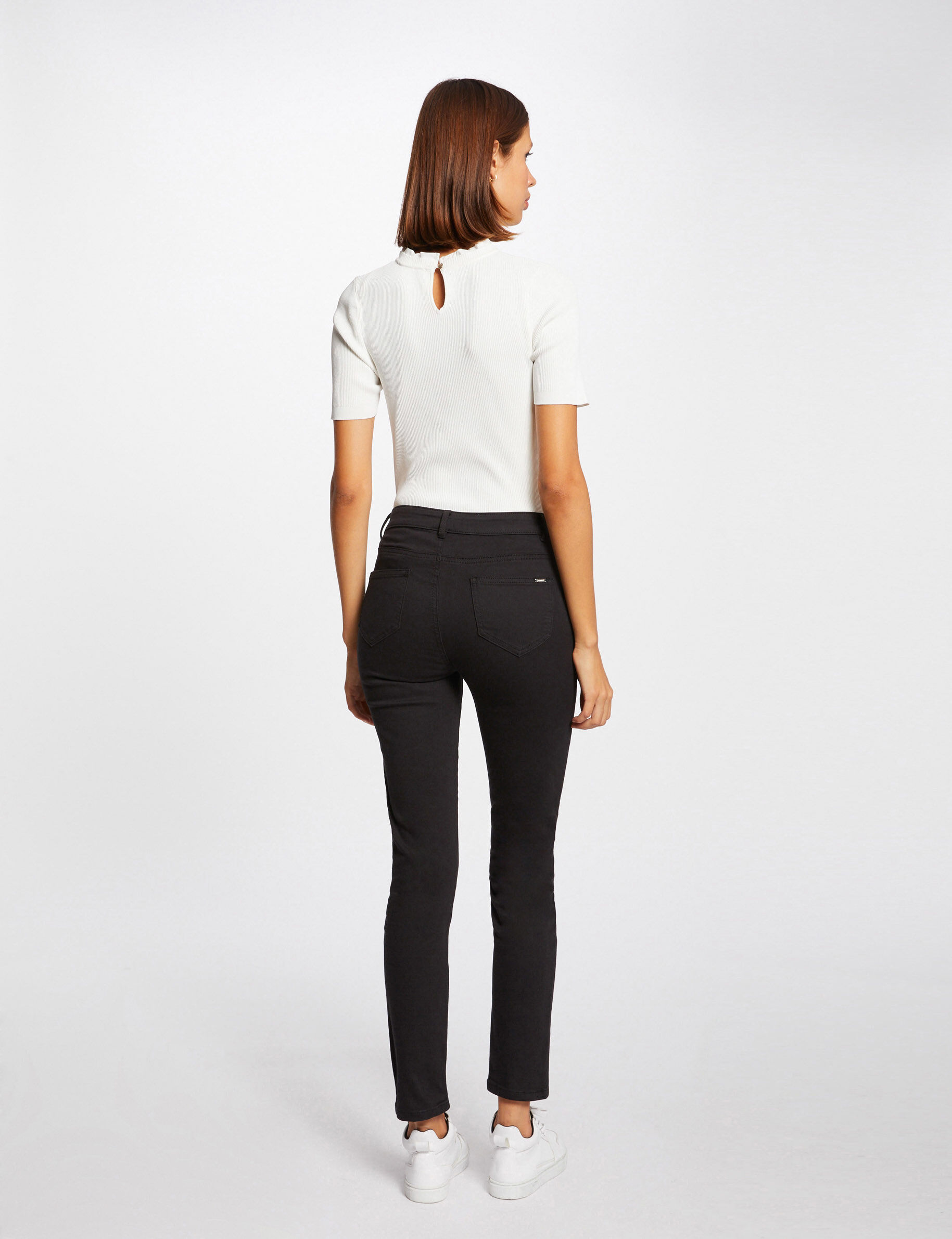 Slim Standard-Waisted Trousers Black Women
