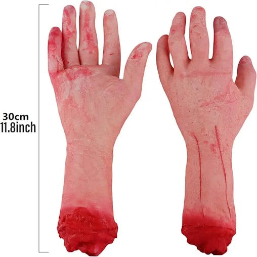 NNETM Gruesome Halloween Prop: Bloody Severed Human Arms