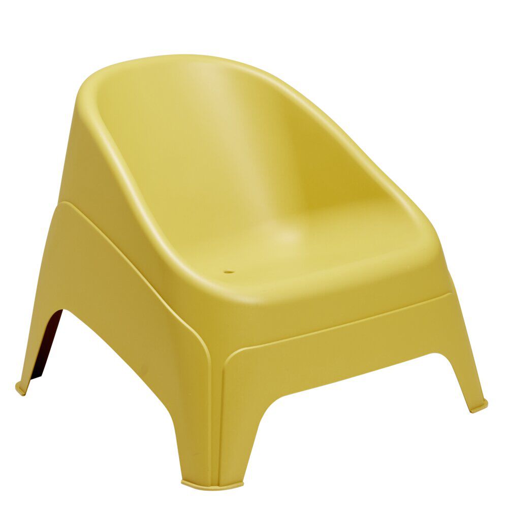 Fauteuil de jardin Néo monobloc plastique jaune ocre 79,5x76,5xH57,5cm
