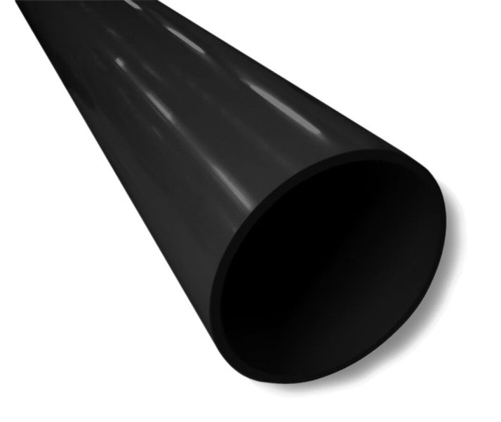 NEDLØPSRØR RIAS SVART PVC 75MM 3M