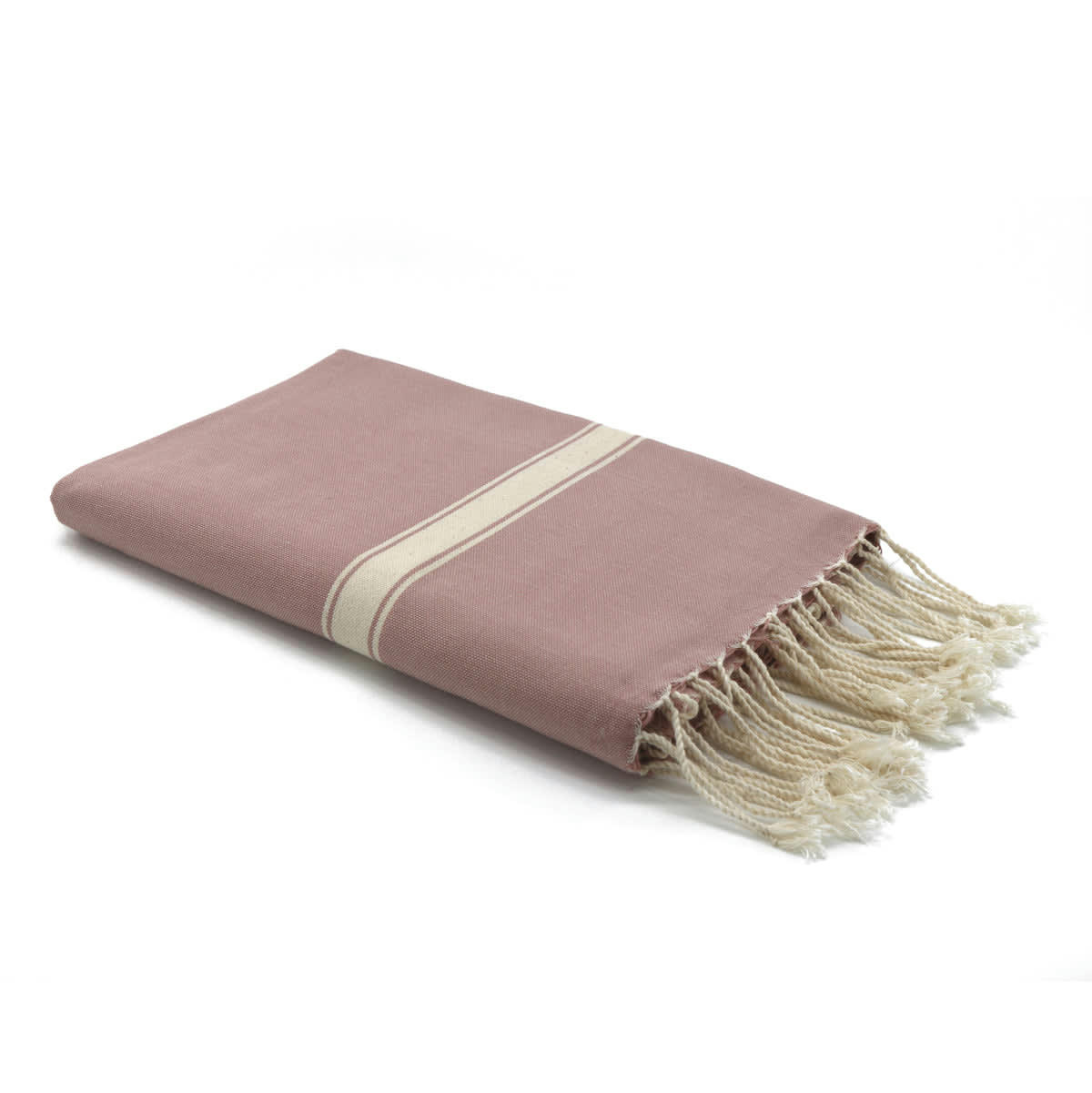 MARSA - Fouta coton  100x200 rose poudré