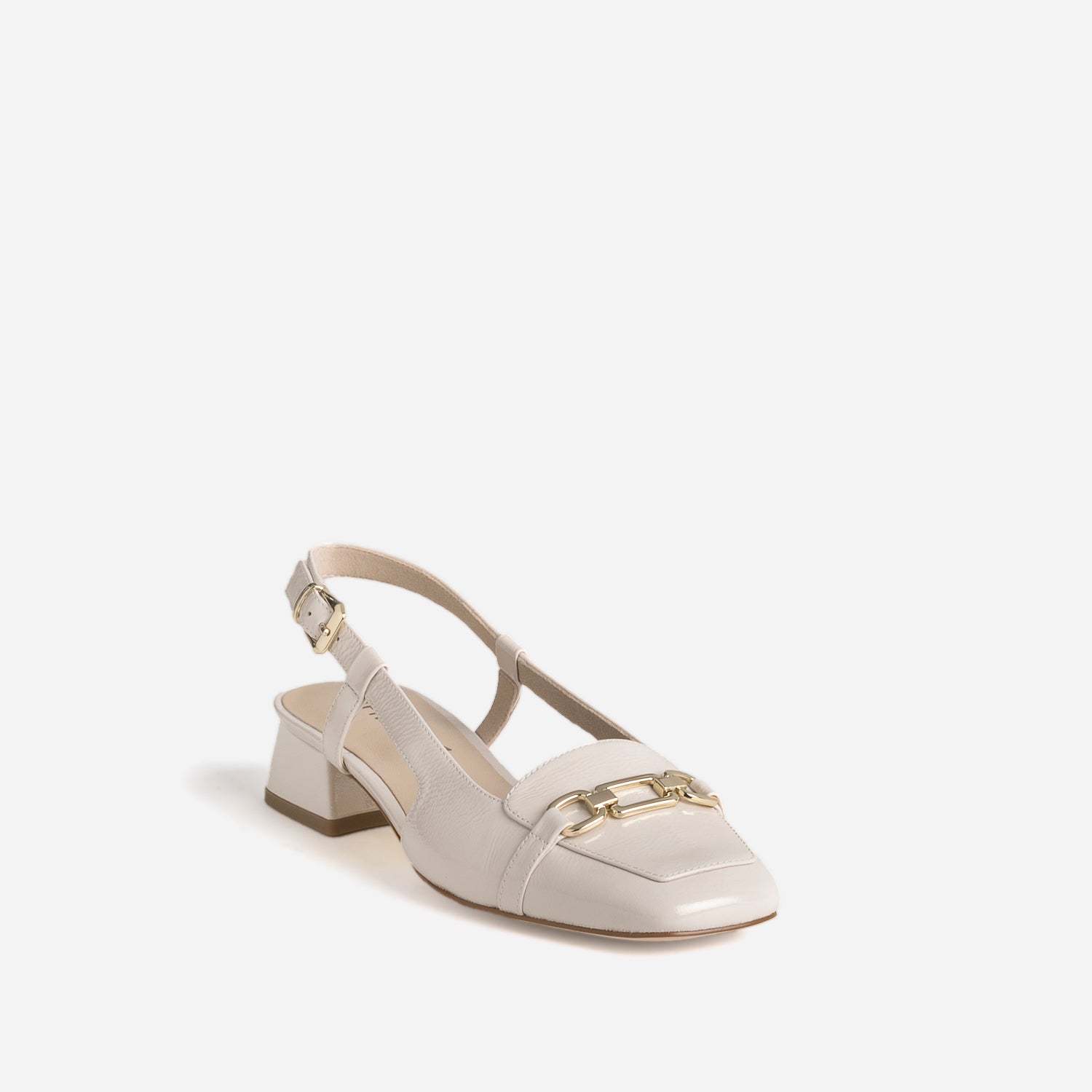 Ballerine slingback CAPRICE écrue cuir verni