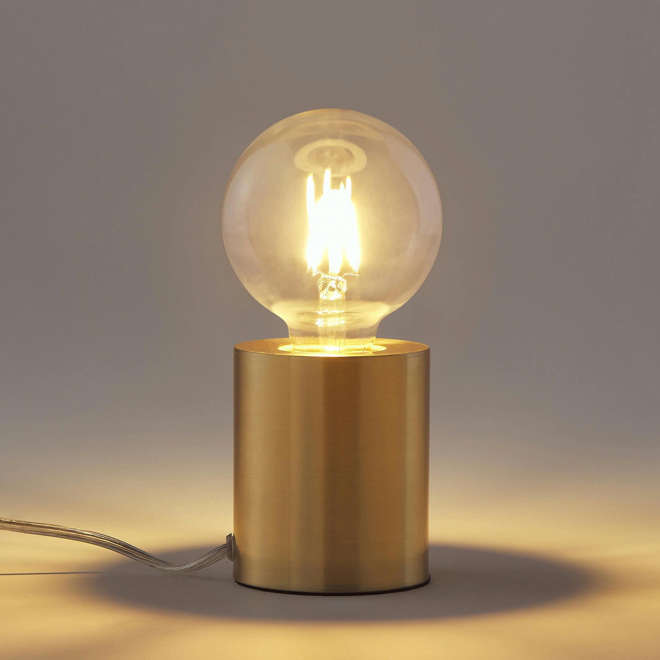 Lampe à poser en métal acier laiton Naya