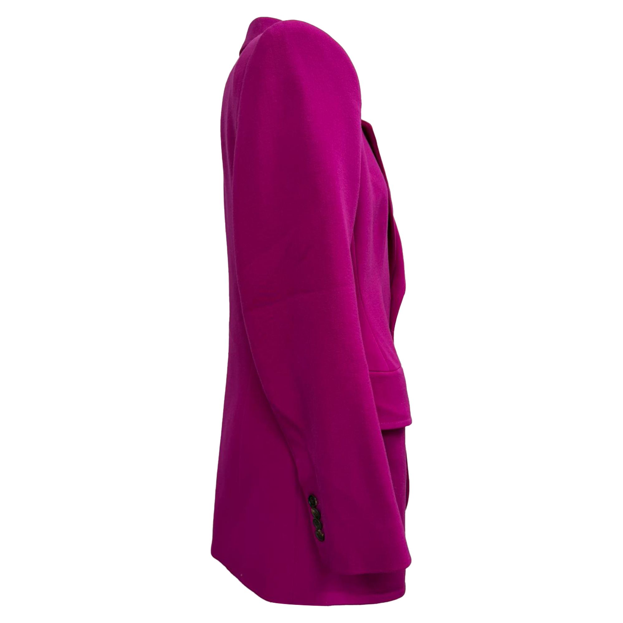 Balenciaga Preloved Hourglass Single-Breasted Blazer in Pink Wool