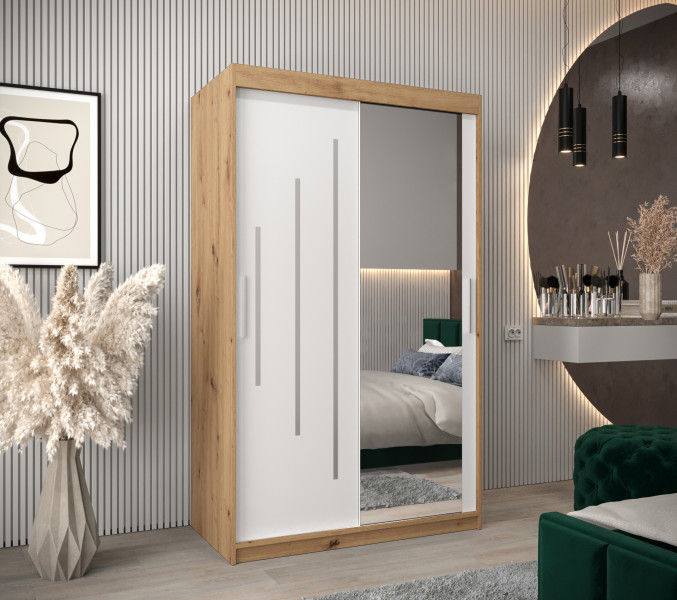 Szafa przesuwna Garderoba YORK 2 120 artisan/biały