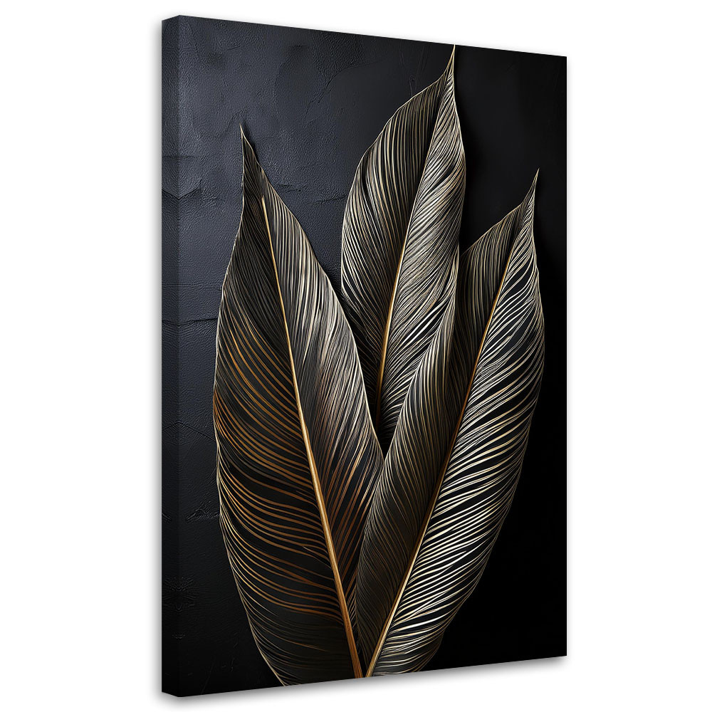 Feeby Obraz na płótnie, Liście Bananowca Botanika 40x60