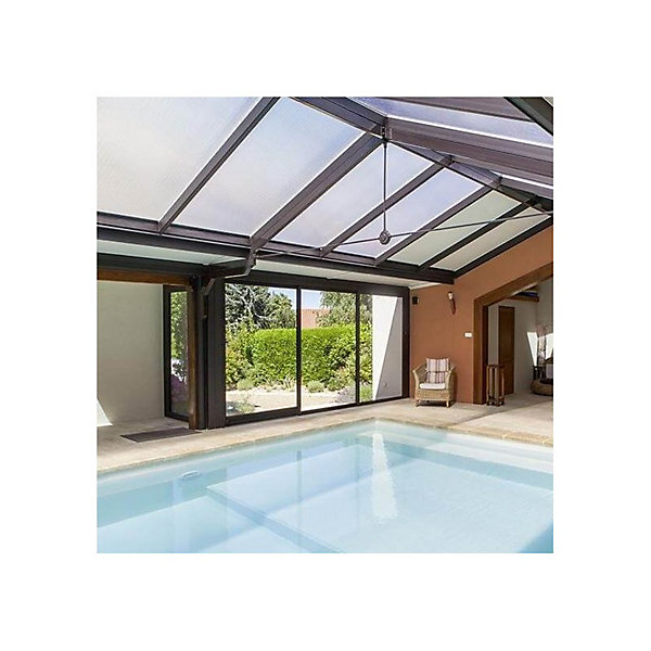 DIMEXACT - Film solaire gris pour toit polycarbonate plexiglas - 152 cm x 2.5 m - en Rouleau
