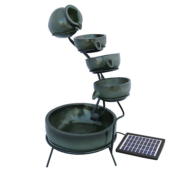 Fontaine Energie Solairea 4 Niveaux de Bols Renversants Vert