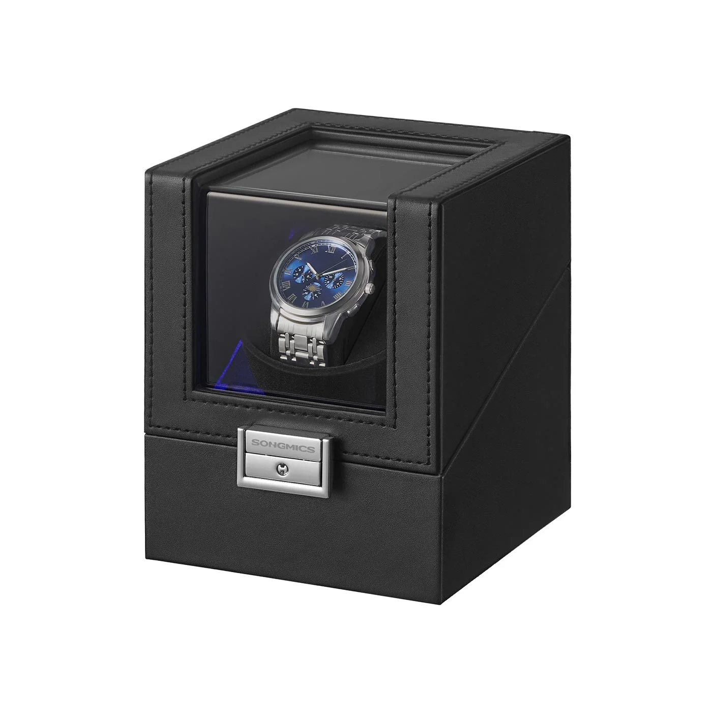 Boîte remontoir automatique silencieuse avec LED et coussin réglable