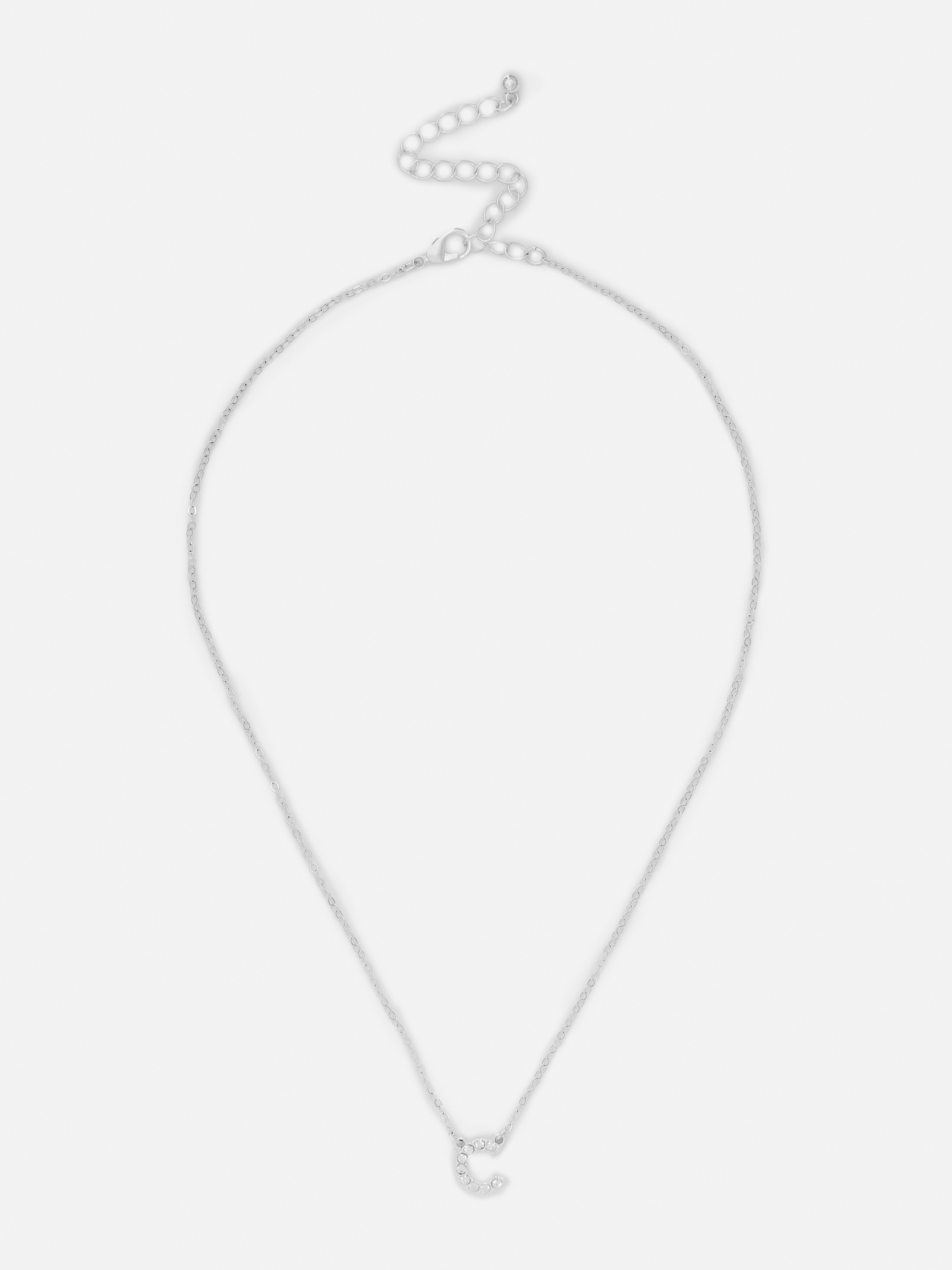 Rhinestone Initial Necklace