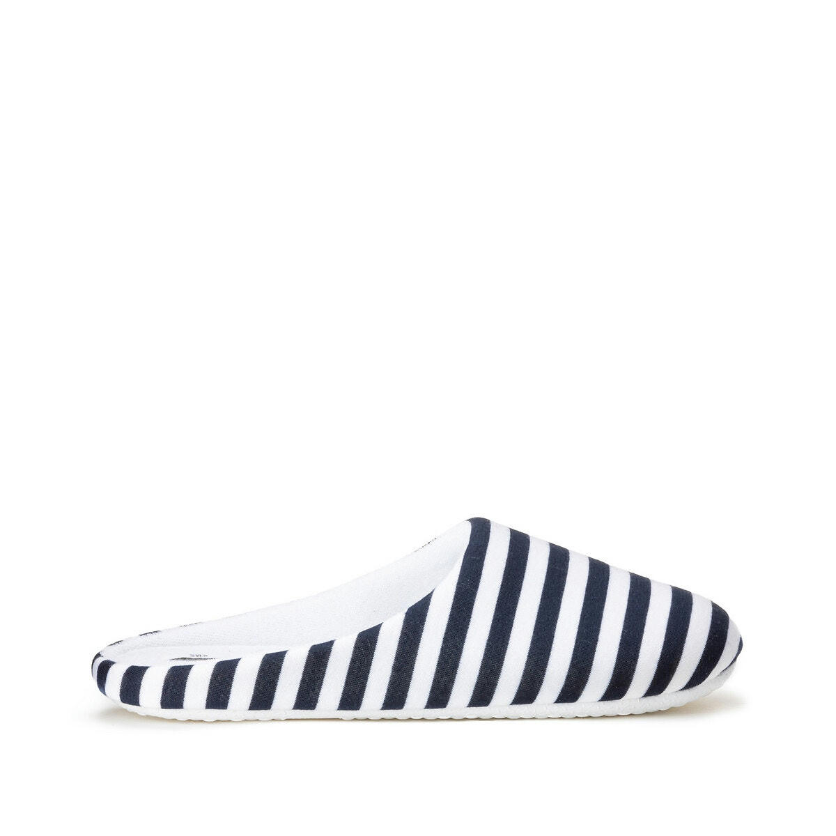 Chaussons mules rayées