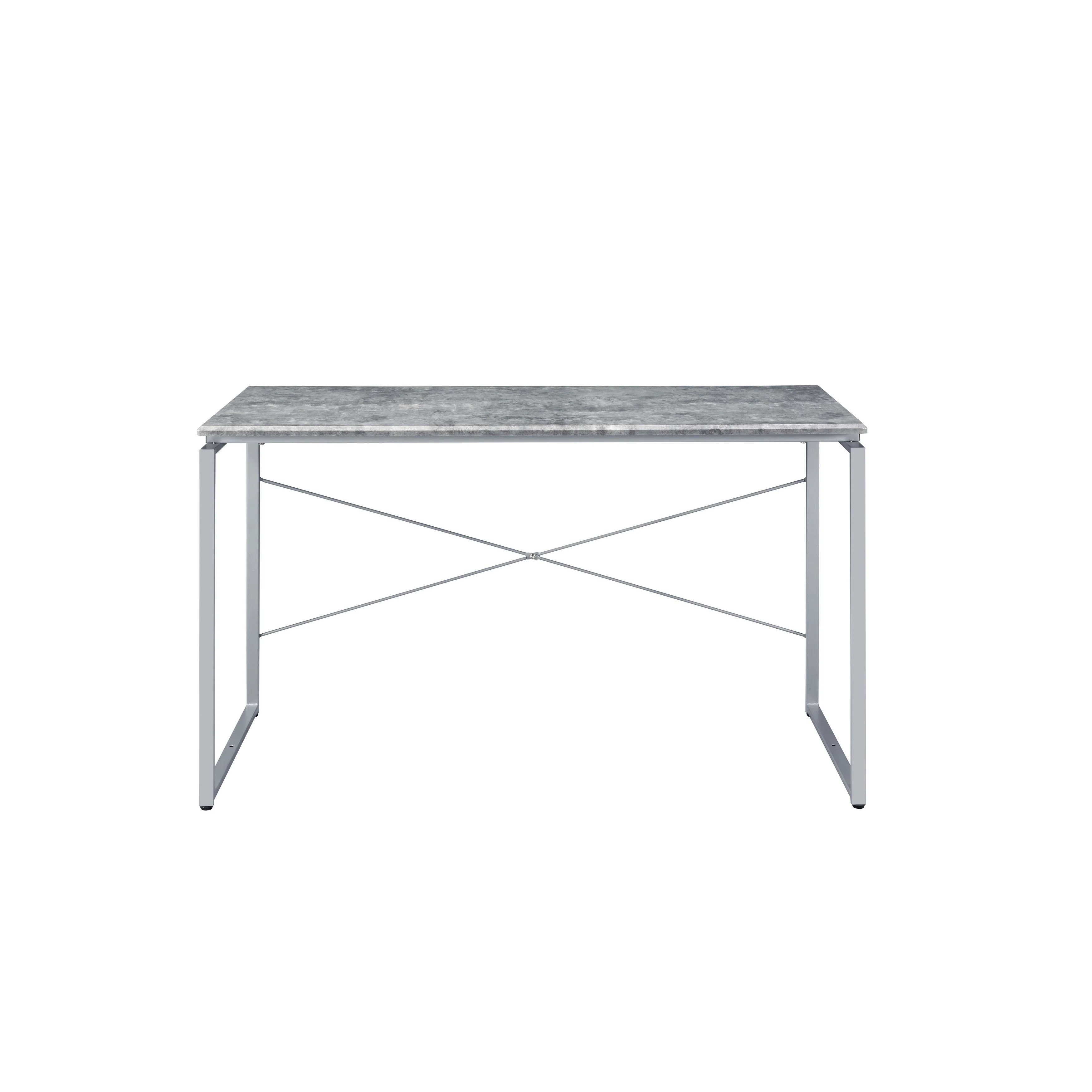 Jurgen Faux Concrete & Silver Finish Writing Desk