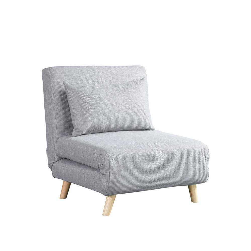 HOME DELUXE Slaapstoel SNOOZE - Grijs 79 x 28 x 132 cm