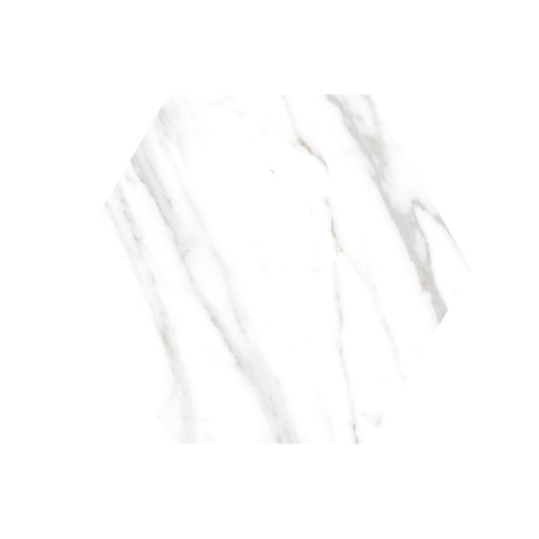 Carrelage sol / mur hexagonal effet marbre blanc grand format NIKOI HEXAGONO VERBIER
