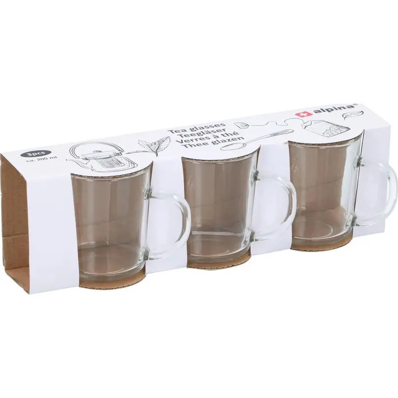 Teeglas 3er-Set Alpina