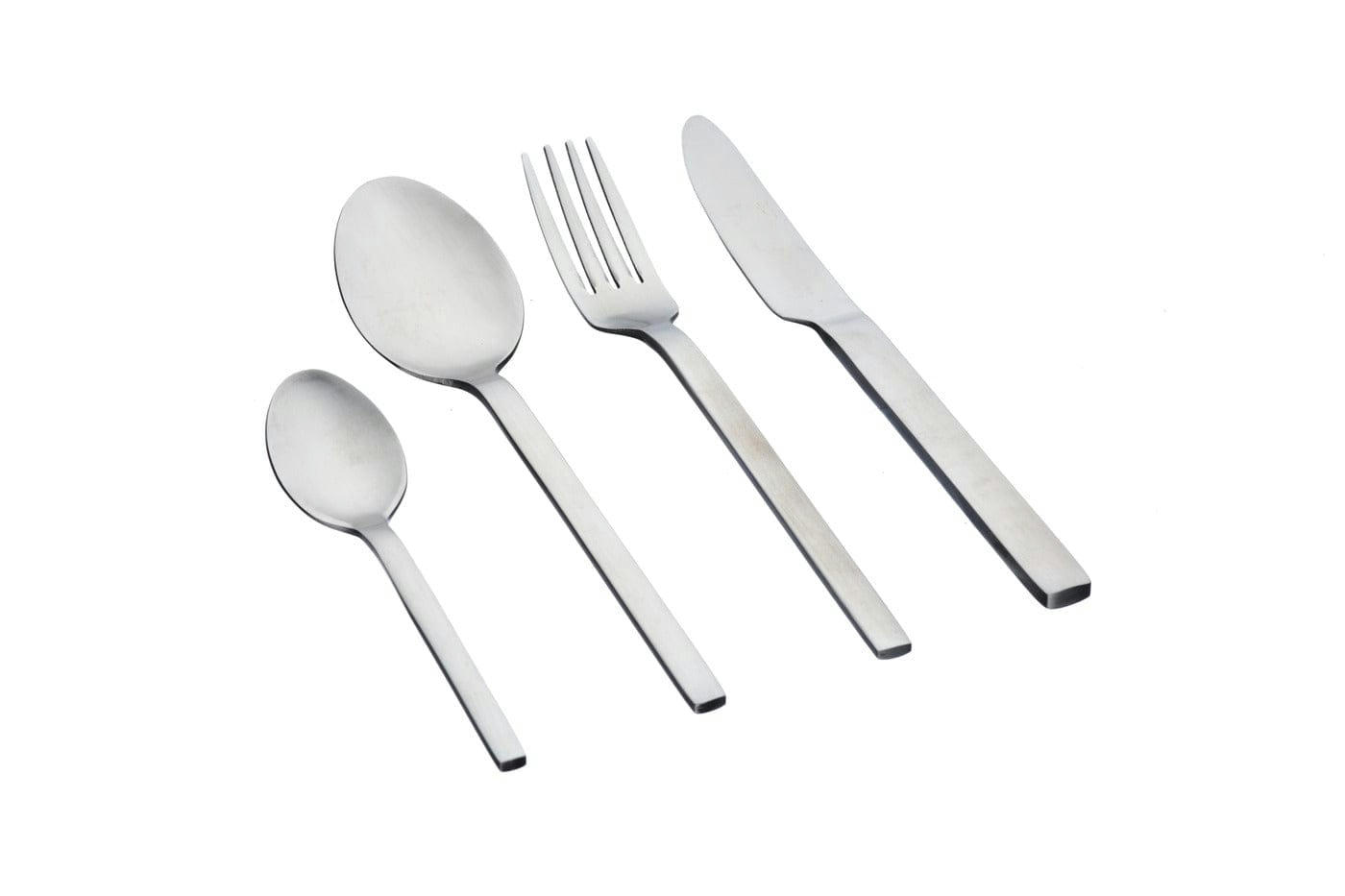 NUDE - Lot de 24 couverts de table en inox argent