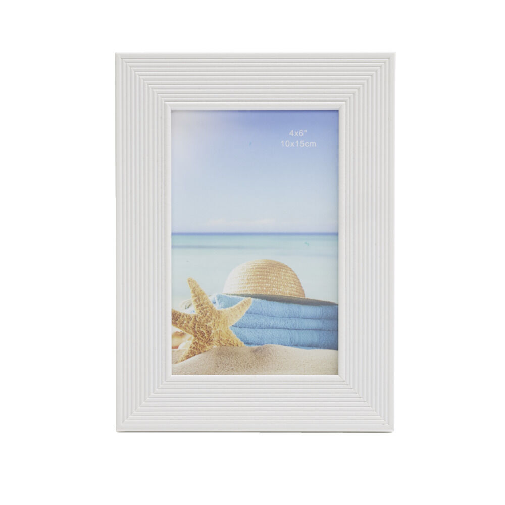 Cadre photo en bois blanc 17x22cm pour photo 13x18cm