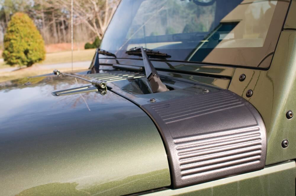 Rugged Ridge Jeep Cowl Panel Body Armor, Black, 2-pc