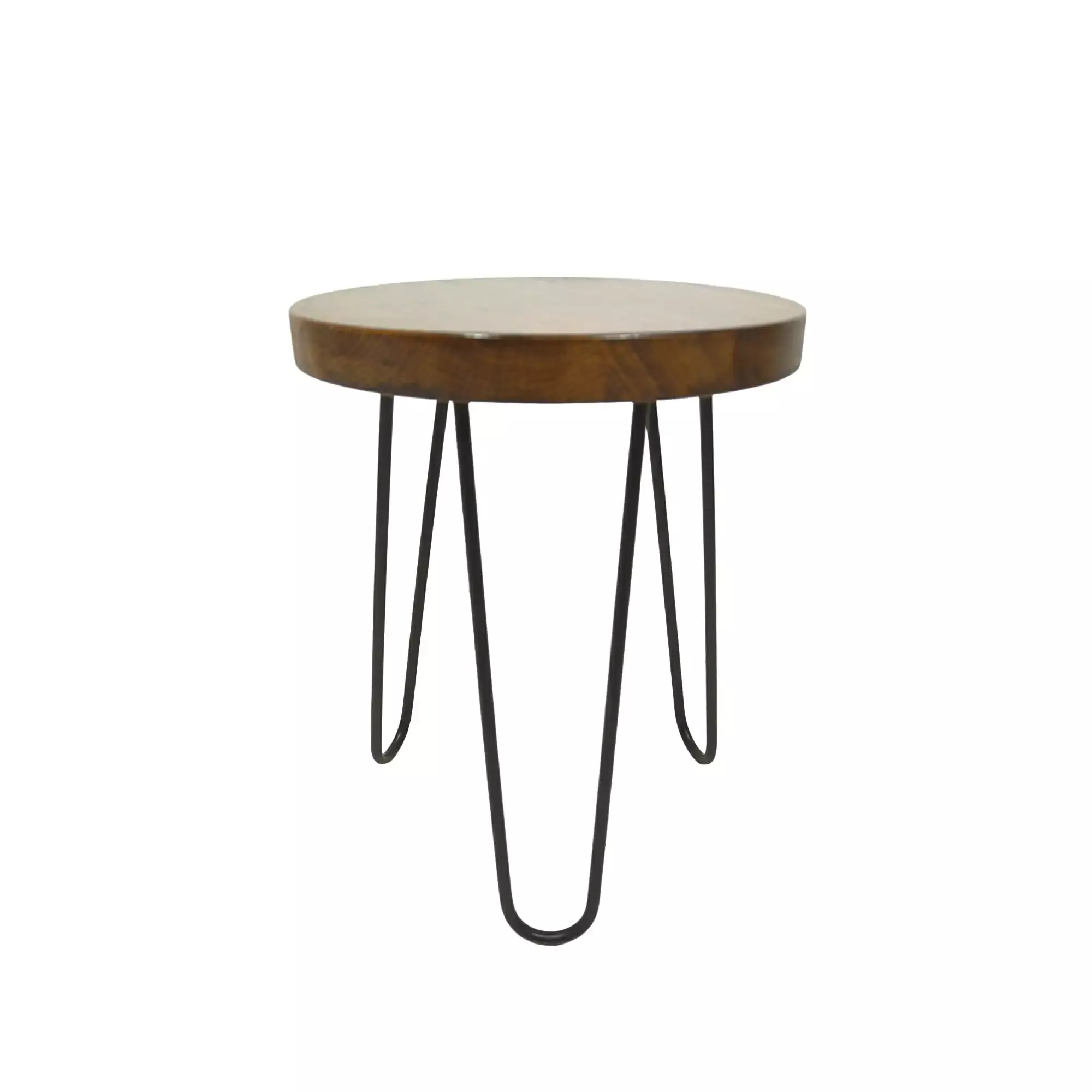 Taboret industrialny drewniany do jadalni salonu LOFT