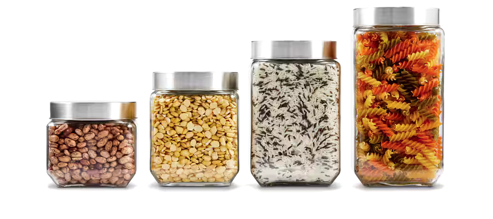 MASTER Chef Glass Food Storage Container Set with Airtight Lid, 4-pc