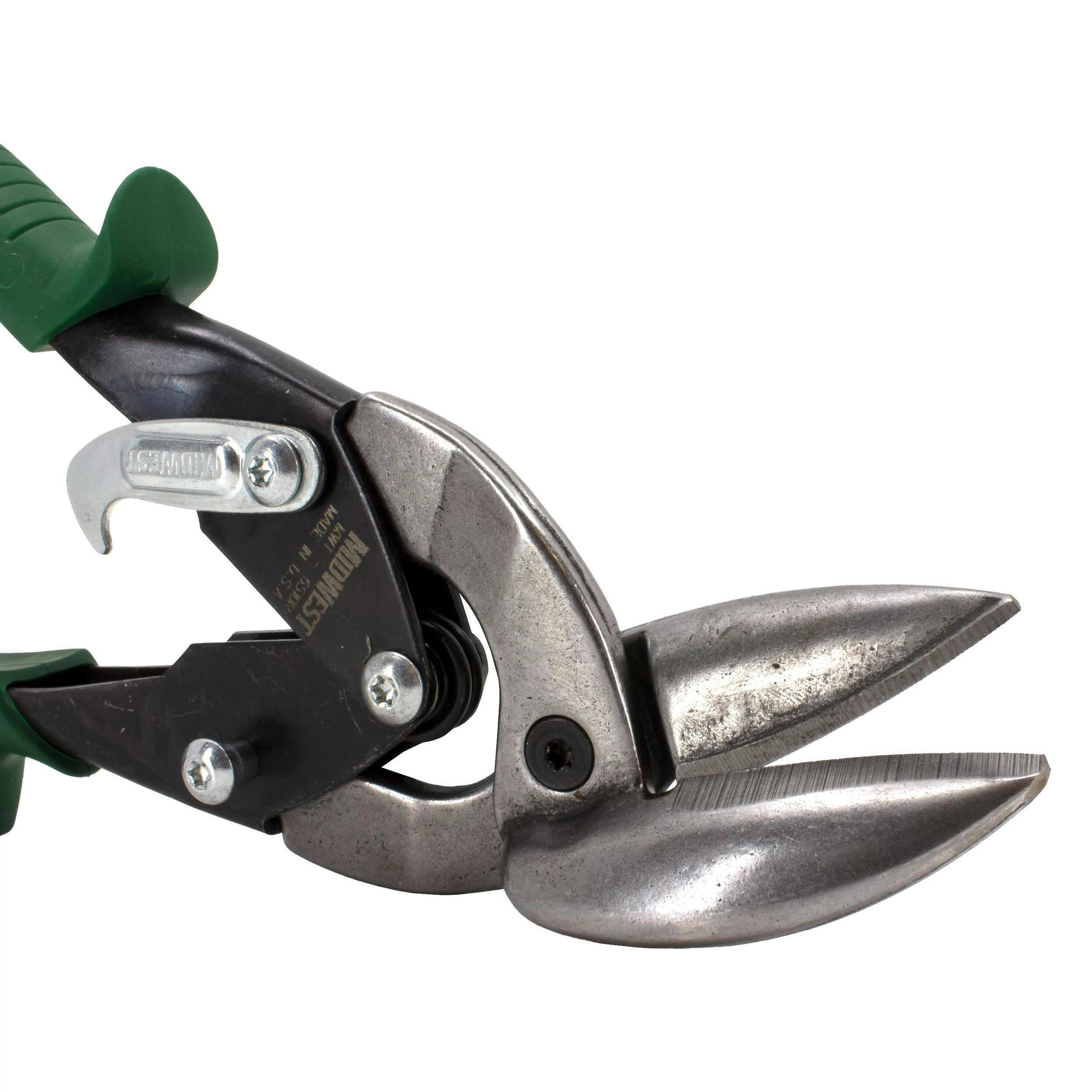 MIDWEST MWT-6510R Offset Right Cut Snips, Glidetech® Forged Blades, Kush'n-Power® Comfort Grip Handles