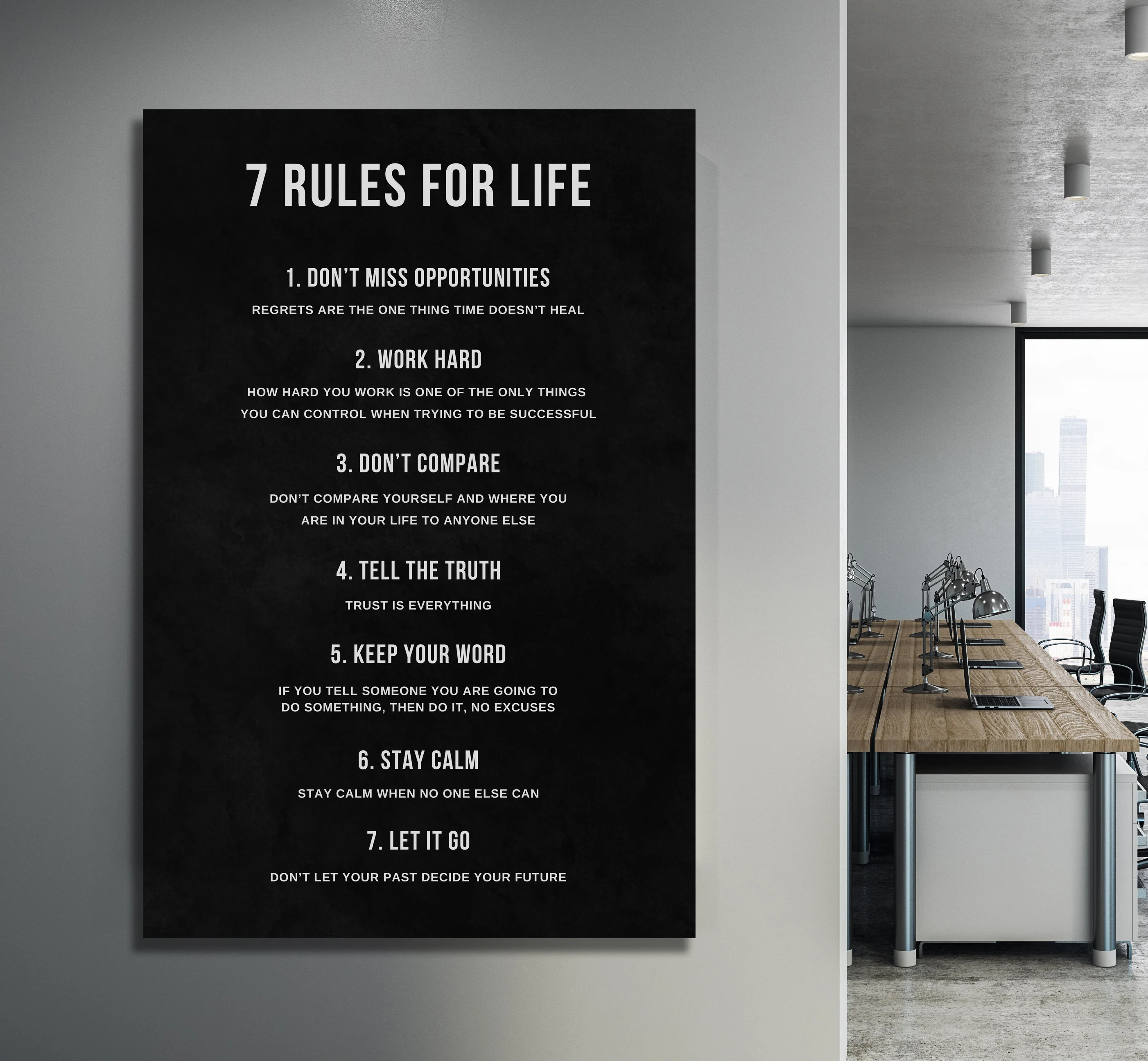 MOTIVATIONAL CANVAS ART - Inspirational Canvas Wall Art Home Office Decor Wall Art Poster Gym Sign Gift