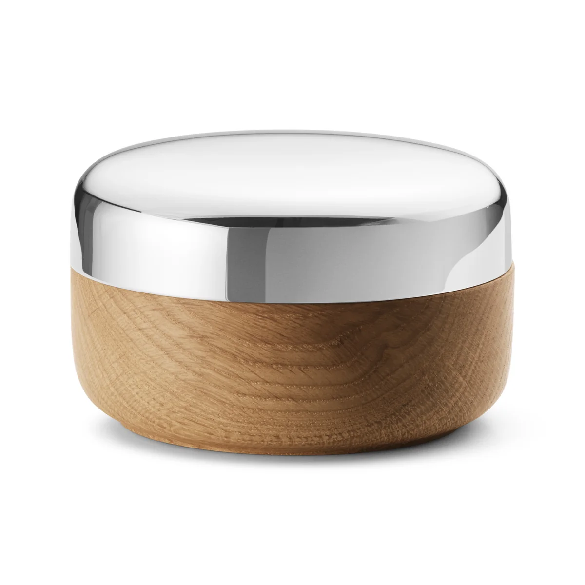 Georg Jensen - Alfredo Salzschale mit Löffel, Eiche / Edelstahl