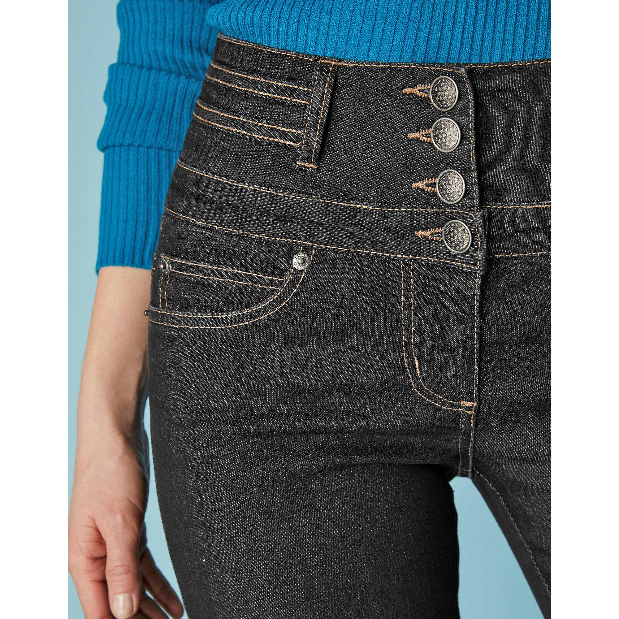 Jean bootcut taille haute - grande stature