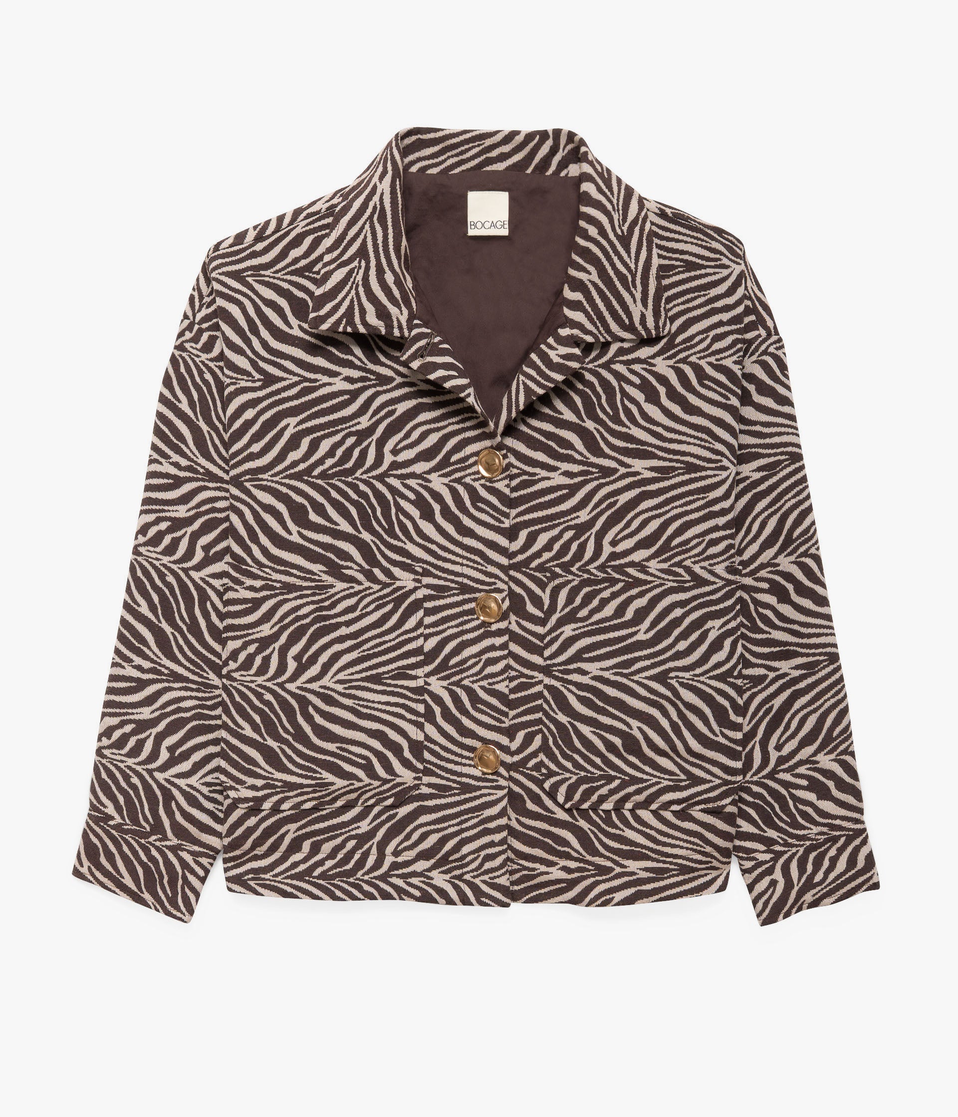 Veste Helsaa chocolat zébré