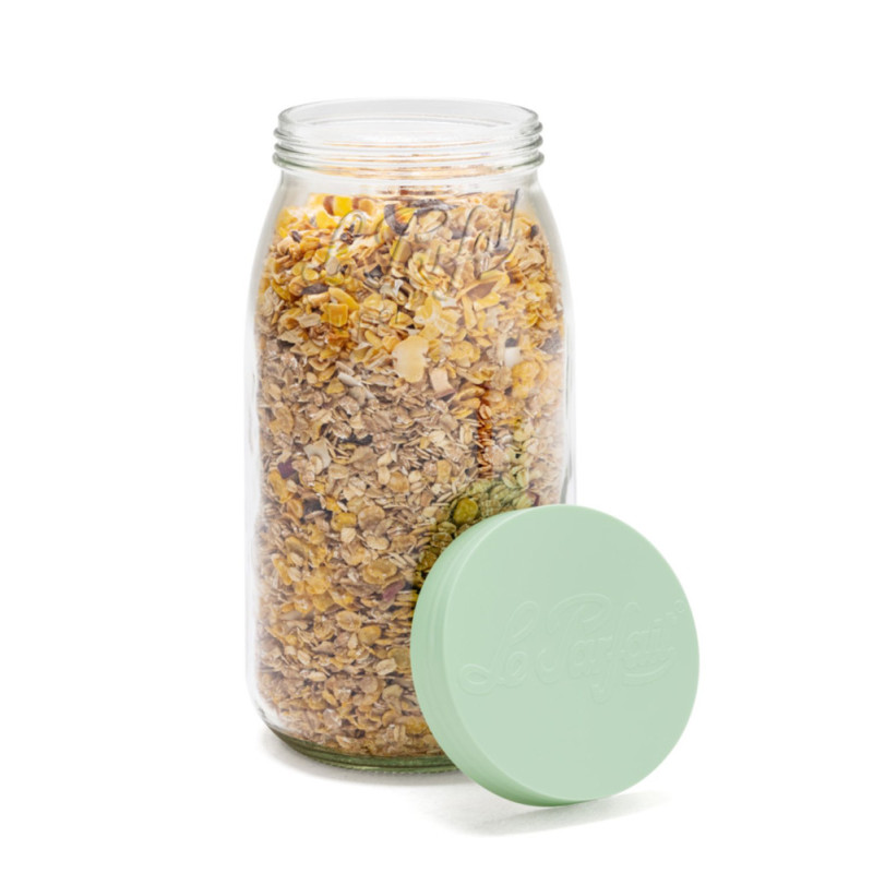 Bocal en verre Color Vis vert clair 3 L LE PARFAIT