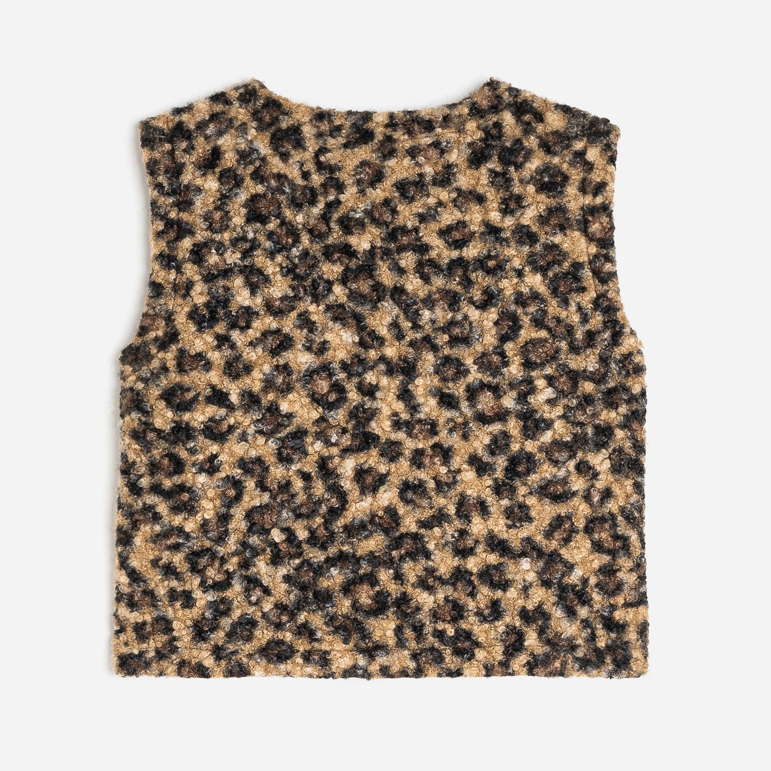 Gilet TEXTO marron à motif léopard
