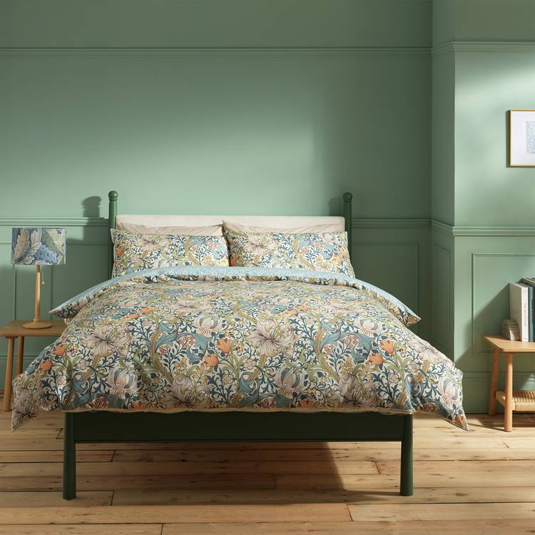 Habitat x Morris & Co. Golden Lily Blue Bedding Set - Single