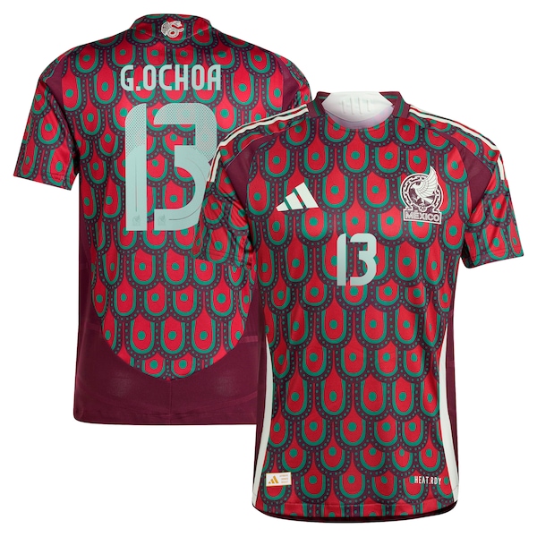 Guillermo Ochoa Mexico National Team adidas 2024 Home Authentic Player Jersey - Burgundy/Green