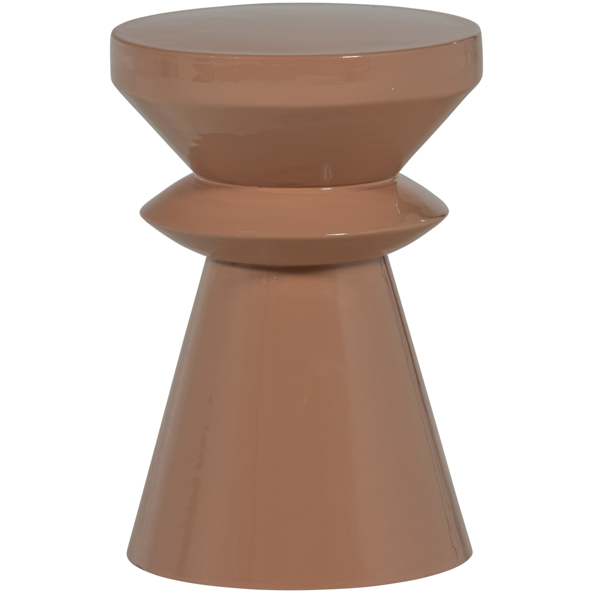 WOOOD bijzettafel Fedde - Metaal - Oud Roze - 47x30x30
