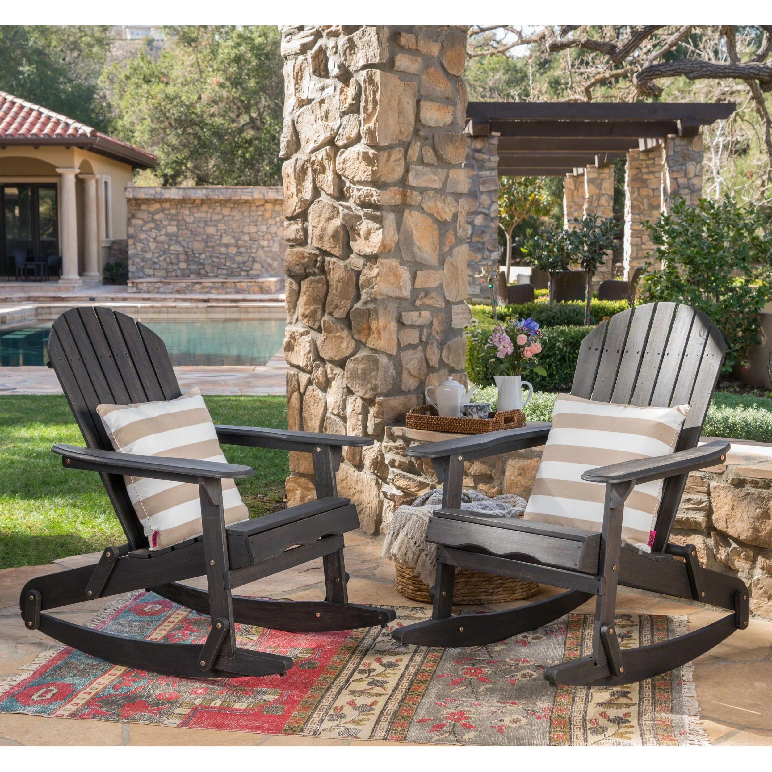 Malibu Outdoor Rocking Chairs (Set of 2) by Christopher Knight Home