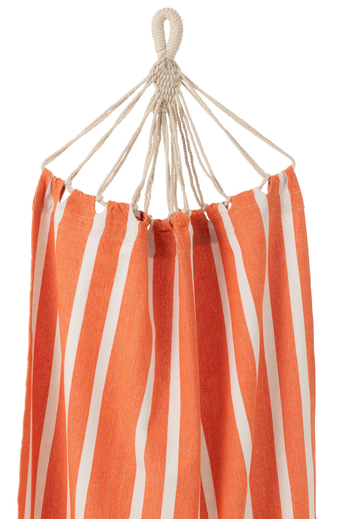 J-Line hangmat Strepen - katoen/polyester - oranje/wit